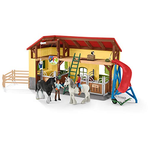 Schleich 42485 Farm World play set - establo de caballos, juguetes a partir de 3 años