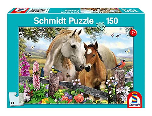 Schmidt Spiele 56421 - Puzzle Infantil (150 Piezas), diseño de escaleras y Potros, Multicolor