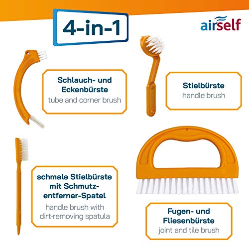 Set de 4 cepillos para limpieza de juntas y azulejos - Para el baño y todo el hogar - Ideales para quitar el moho sin usar sustancias químicas