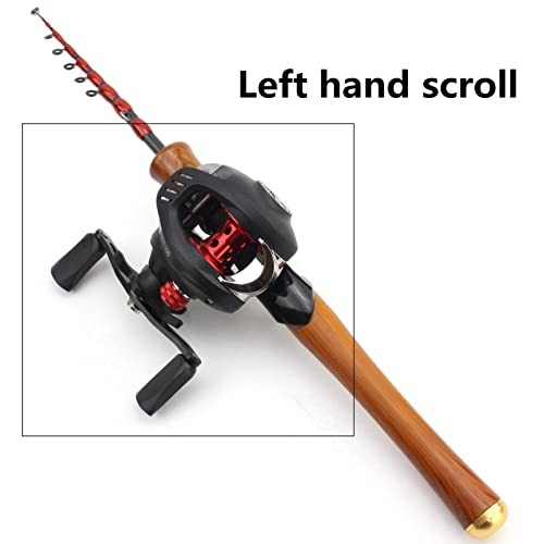 SHANDZ Ultra Short UL Sintonización Super Soft Shrinkage Road YA Costillas Arma Gotitas de Agua Rueda Juego Caballos Volando Varilla de Pesca (Color : Left Hand Wheel, Size : 1.68m)