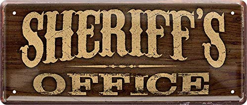 Sheriff's Office Western Wild West 1193 - Cartel decorativo (28 x 12 cm)