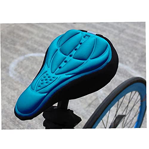 Sillín de bicicleta de espuma suave cómodo montar de la bici MTB de una silla con Amortiguador de herramientas de la silla de montar de ciclo de accesorios azul al aire libre