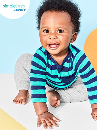 Simple Joys by Carter's pantalón para bebé, paquete de 4 ,Azul/Gris ,Bebé prematuro