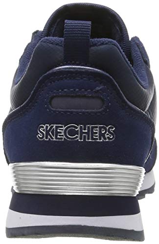 Skechers Retros-OG 85-Goldn Gurl, Zapatillas Mujer, Multicolor (NVY Black Suede/Nylon/Mesh/Rose Gold Trim), 36 EU