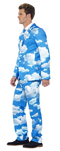 Smiffy's Smiffys-40086XL Traje por las nubes, con Chaqueta, Pantalones y Corbata  , color azul, XL-Tamaño 46"-48" 40086XL