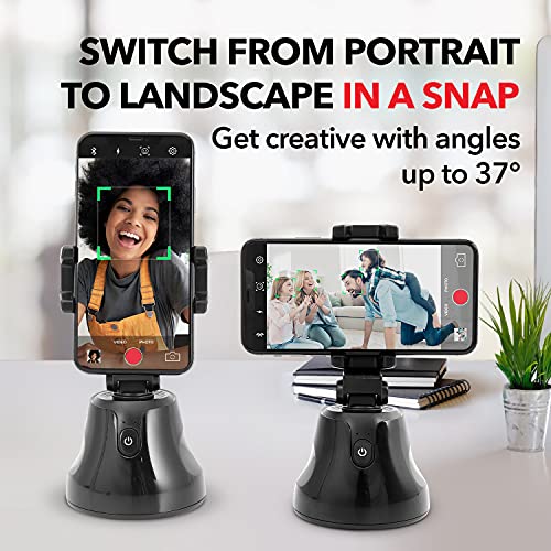 SNAPSHOT ShelfyStand - Trípode para movil con rotación inteligente | Palo de selfie inalámbrico 360° | Trípode con seguimiento automático y sensor de movimiento para smartphones | Palo selfie trípode