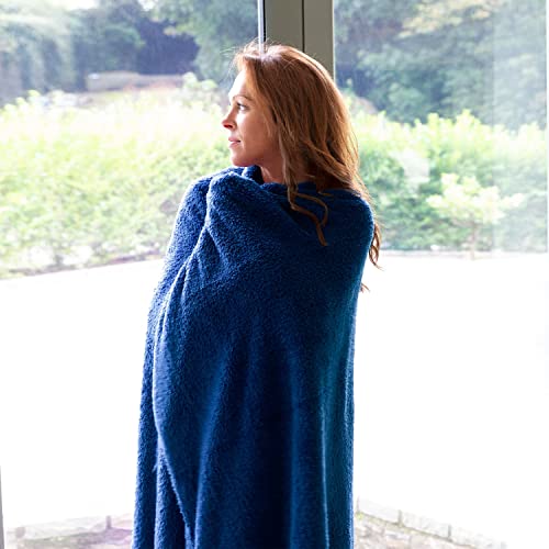 Snug Rug Special Edition Luxury Sherpa Fleece Snug Rug Throw Blanket (Navy Blue) by Snug Rug