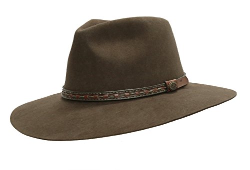 Sombrero de piel australiana, estable y endurecido, un verdadero Outbacker gris XXL