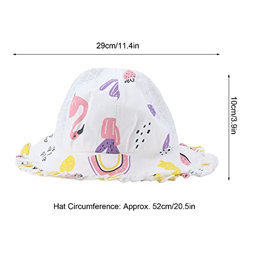 Sombrero para El Sol Sombrero De Protección Solar para Niños con Picatura De Dibujos Animados Y ala Ancha Impermeable Y Transpirable para Niños(27 * 23 * 2cm-Rosado)