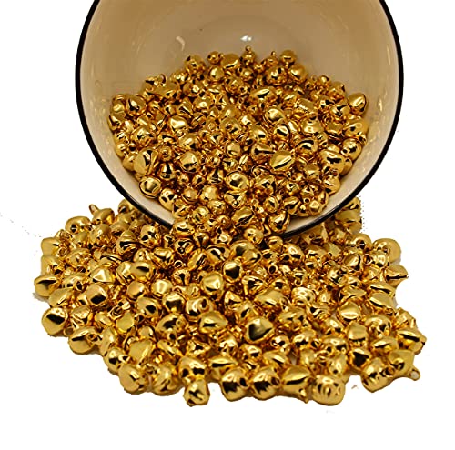 SonneSky 100 cascabeles pequeños dorados de cobre (14 mm)