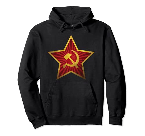 Soviética CCCP - Emblema de martillo de hoz con estrella roja Sudadera con Capucha