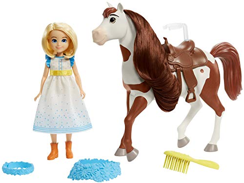 Spirit Abigail con Boomerang Festival Muñeca articulada con vestido y con caballo de juguete con crin y cabeza articulada (Mattel GXF65)