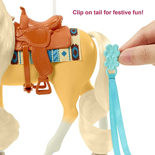 Spirit Chica Linda Festival Fantasía Yegua de juguete con accesorios para peinar crin de caballo (Mattel GXF71)