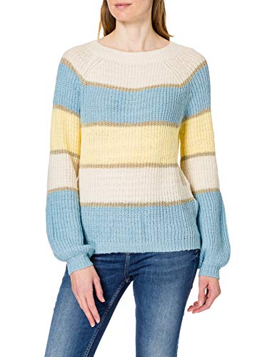 Springfield Jersey Color Block Pasteles Suéter, Amarillo, S para Mujer