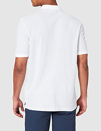 Springfield Polo Estampado All Over Camiseta, Blanco, M para Hombre