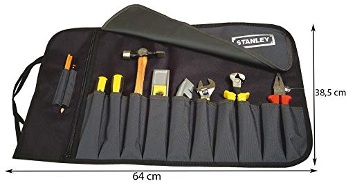 STANLEY 1-93-601 - Estuche para herramientas enrollable, 12 compartimentos, Tejido resistente