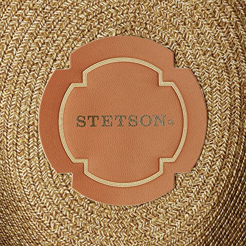 Stetson Sombrero de Mezcla Lino Korello Hombre - Sol Tela con Banda Grosgrain, Grosgrain Primavera/Verano - L (58-59 cm) Beige