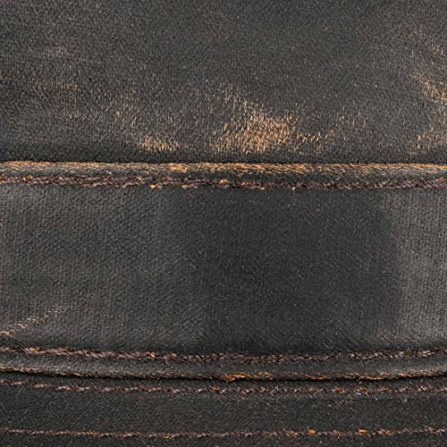 Stetson Trilby de Tela Odessa Hombre - Sombrero Oilskin Moda con Forro, Ribete, Ribete Verano/Invierno - M (56-57 cm) marrón
