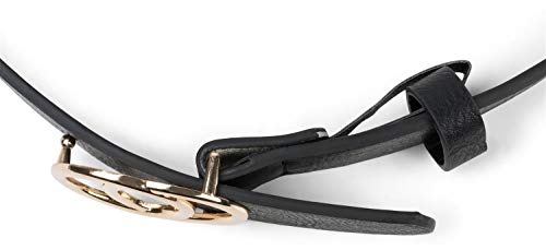 styleBREAKER cinturón de mujer con motivo de serpiente y hebilla de anillo, cinturón para la cadera, cinturón para la cintura 03010094, tamaño:90cm, color:Marrón-Beige