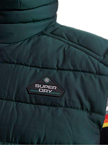 Superdry Double Zip Fuji Gilet Chaleco, Verde (Country Green 0f7), XS para Hombre