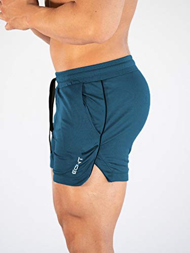 Superora Hombres Running Gym Pantalones Cortos Deportivos Pantalones Cortos de Entrenamiento al Aire Libre Transpirables con Bolsillos