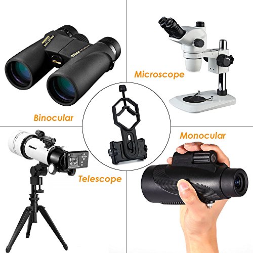 Surplex Universal Adaptador de Smartphone, prismáticos, telescopio terrestre, microscopio