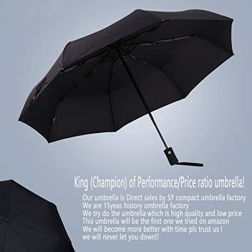 SY Paraguas Resistente al Viento autom¨¢Tico de Viaje Compacto Ligero irrompible Umbrellas-Factory Directa Alta rentable Paraguas