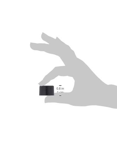 Sysfix 0 Tope de Puerta atornillable nº 5 Negro (Caja de 10 Unidades con Tacos y Tornillos), 3x3x2 cm