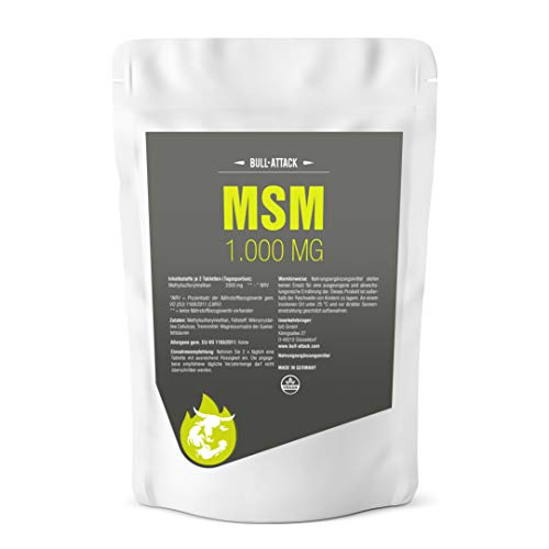 Tabletas MSM (250 tabletas veganas de 1000mg cada una) Dosis Ultra Alta | Big Pack XL | Metilsulfonilmetano 99,9% Puro | Calidad farmacéutica producida en Alemania de acuerdo con las normas ISO y GMP