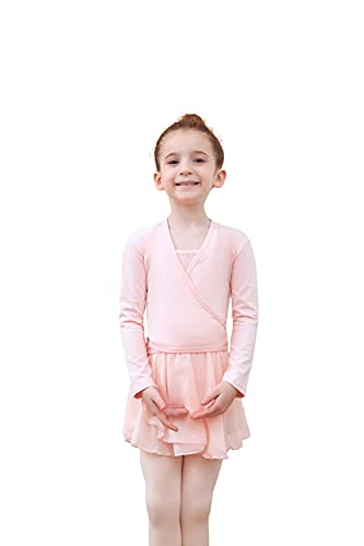 Tancefair Chaqueta de ballet de manga larga para niñas y mujeres, rosa, S