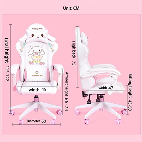 TASJS Pink Magic Gaming Silling Game Juego COMPETITIVO Rotating Silla Home Liftable Computer Silla Cómodo Ancla Silla Viva (Color : 4)