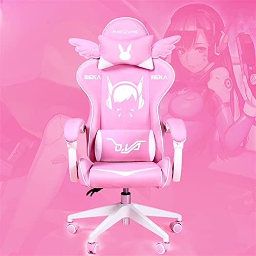 TASJS Pink Magic Gaming Silling Game Juego COMPETITIVO Rotating Silla Home Liftable Computer Silla Cómodo Ancla Silla Viva (Color : 4)