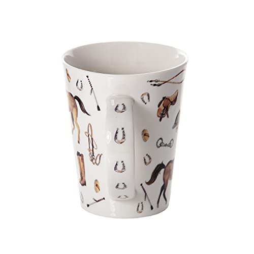 Taza Caballo - 4 Taza de Café de Cerámica, Juego de Tazas Caballos Originales Mug con Diseño de Caballo, Regalos Para los Amantes de los Caballos Mujer Hombre Niña