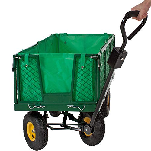 TecTake Carro de transporte carretilla de mano de jardin construccion max. carga 550 kg