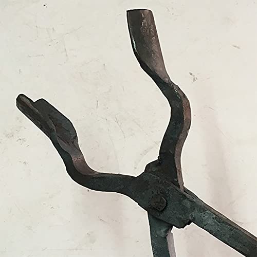 Tenaza de forja Pinza de herrero de nariz redonda para la fabricación de cuchillos de yunque Tenaza de forja 500 mm de longitud Negro para ingeniero herrero forja