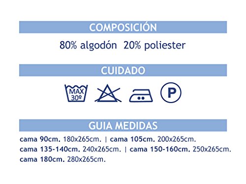 Tiendas Mi Casa - Colcha Luna Reversible. (Rosa, Cama 90 cm, 180x265 cm)