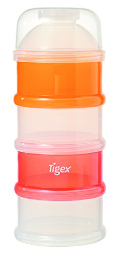 Tigex Dosificador de leche en polvo envase, Naranja, Blanco y Rojo