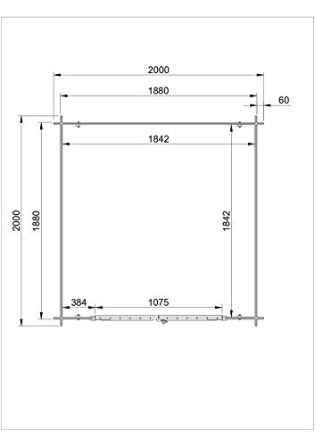 TIMBELA M343C Caseta de jardín de Madera para Exterior - caseta de Pino/Abeto - H218 x 206 x 216 cm / 3,53 m2