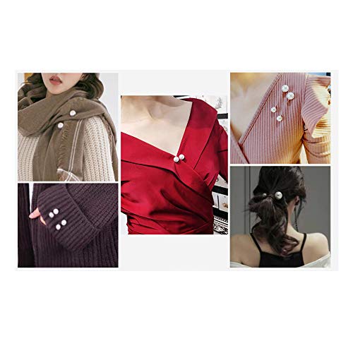 Tingz 10 Piezas Lady Perla Broches Perla Pin de Mujeres Clips Pin de seguridad de perlas Clips de Chal Suéter, Imperdibles Broches de Mujeres Clips Grandes para Ropa Faldas Fiesta la Vida Diaria