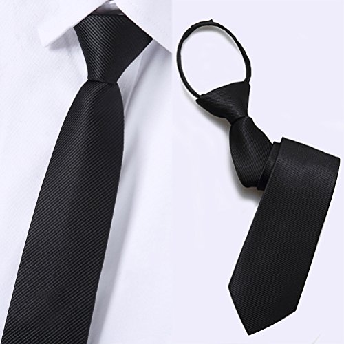 Tinksky Negocios corbata rayas Suite lazo, regalo del día de padres o de regalo para hombres 6cm (negro)