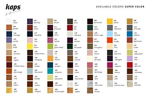 Tinte para Zapatos y Bolsos de Cuero y Textil con Esponja y Brocha, Kaps Super Color, 70 Colores (118 - negro)