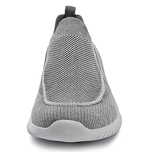 TIOSEBON Zapatillas sin Cordones Mocasines para Hombre Casuales Zapatillas de Deporte 42 EU Gris