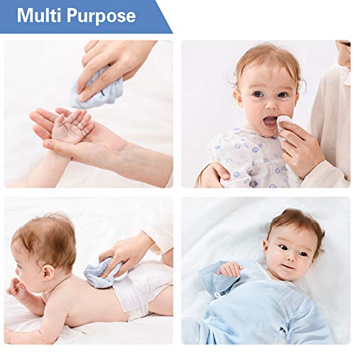 Toallitas para bebés de muselina para bebés recién nacidos - Toallitas extra suaves de algodón orgánico natural - Toallita para toalla facial para pieles sensibles