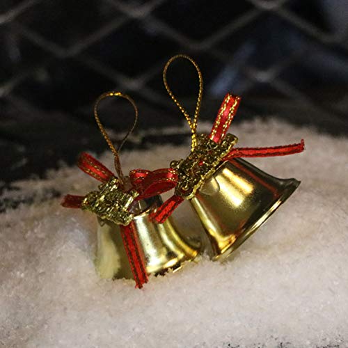 Tomaibaby 40 Unids Campana de Metal de Navidad Vintage Pequeños Cascabeles Cascabeles de Bricolaje Hechos a Mano Accesorios para La Puerta de La Boda Collar de Perro Suministros de