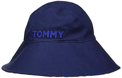 Tommy Hilfiger Feminine Summer Hat Sombrero de Fieltro, Azul, Talla única (Talla del Fabricante:) para Mujer
