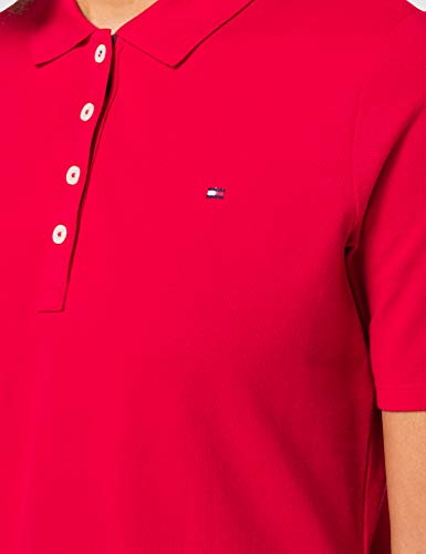 Tommy Hilfiger TH Essential Reg Polo SS Camiseta, Rojo (Primary Red), XXS para Mujer