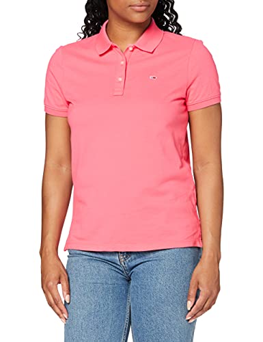Tommy Hilfiger Tjw Slim Polo Camiseta, Rosa (Botanical Pink), S para Mujer
