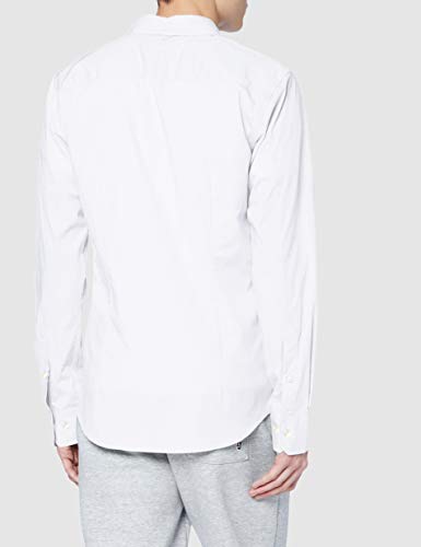 Tommy Jeans Original Stretch Camisa, Blanco (Classic White 100), Medium para Hombre