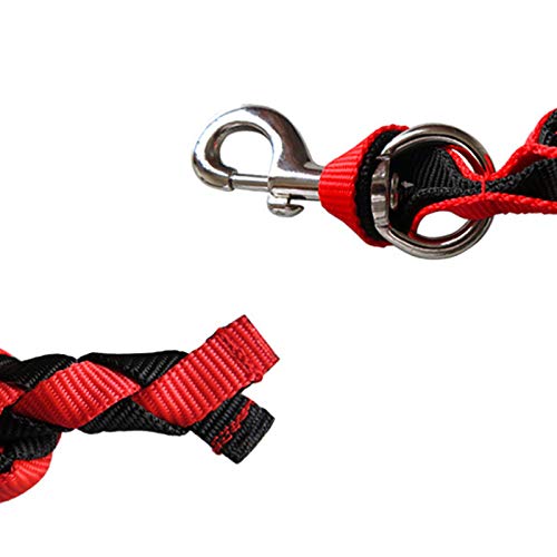 TOP-MAX Cuerda de plomo para caballo de 4 m – Cuerda de corbata en varios diseños elegantes, plomo plomo pony, burro, cabra (rojo y negro)