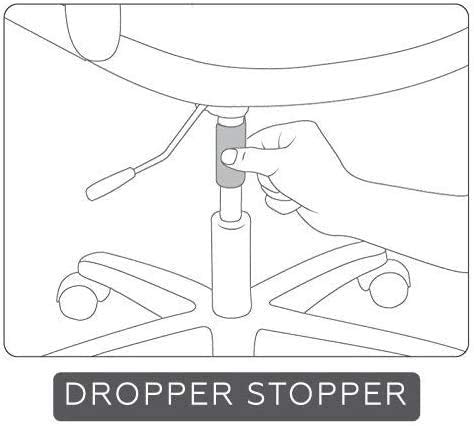 Tope para sillas, de Dropper Stopper, para silla de oficina, no requiere muelle de gas ni herramienas